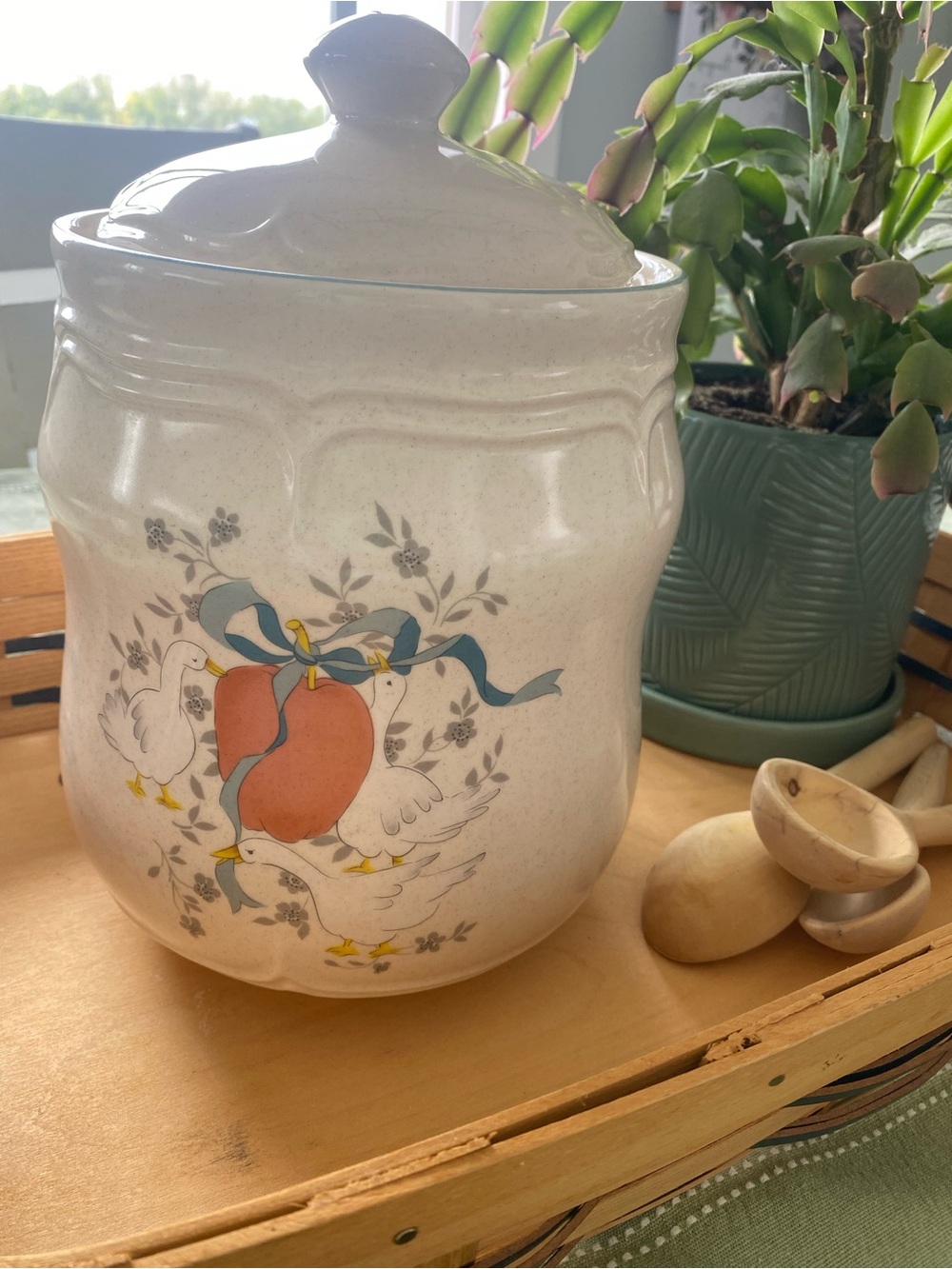 Vintage Marmalade Country Goose Cookie Jar| Large Canister - Picture 3 of 7